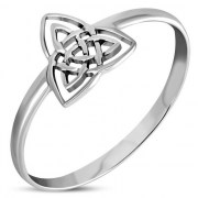 Light Celtic Trinity Knot Sterling Silver Plain Ring, rp572